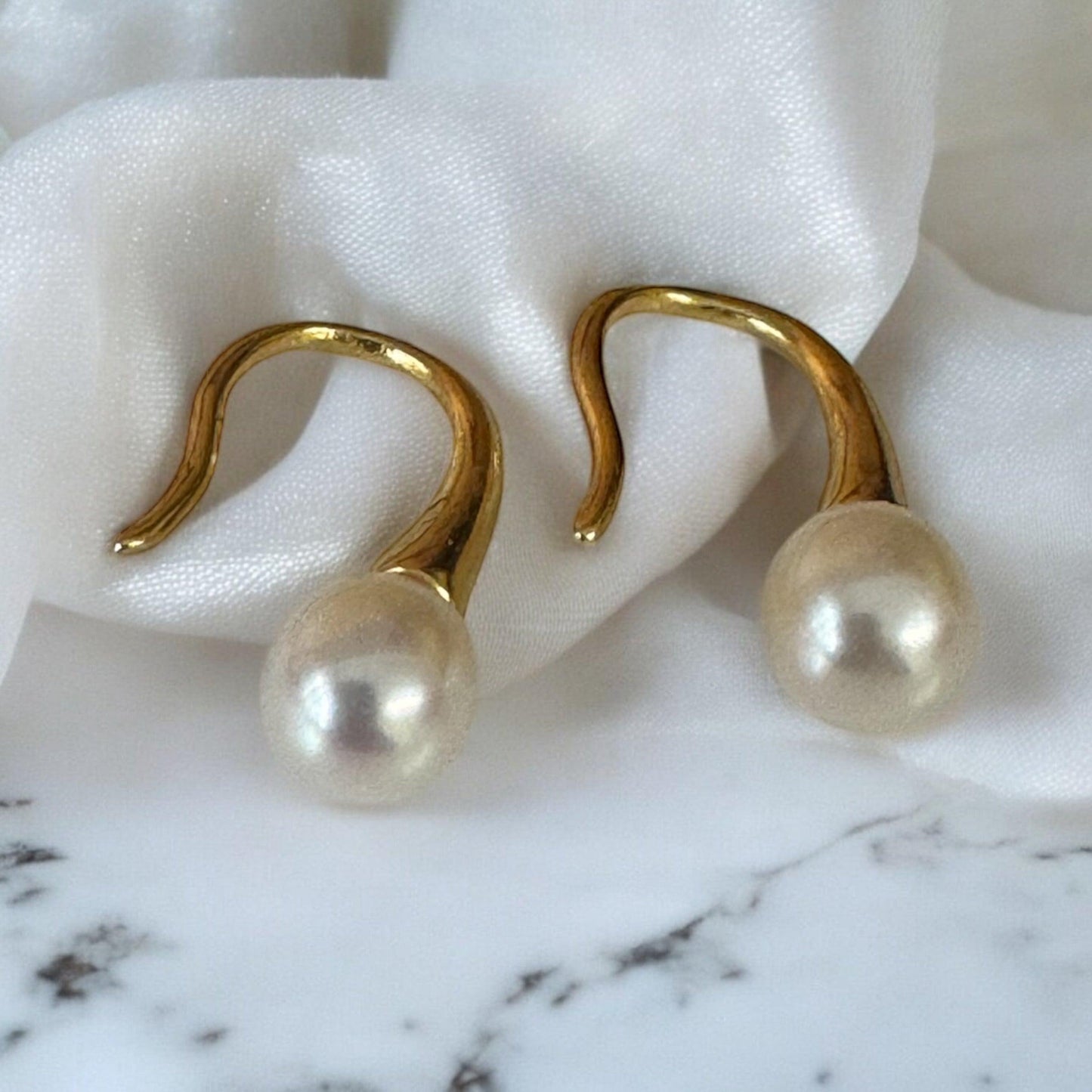 Sterling Silver Freshwater Pearl Bridal Earrings