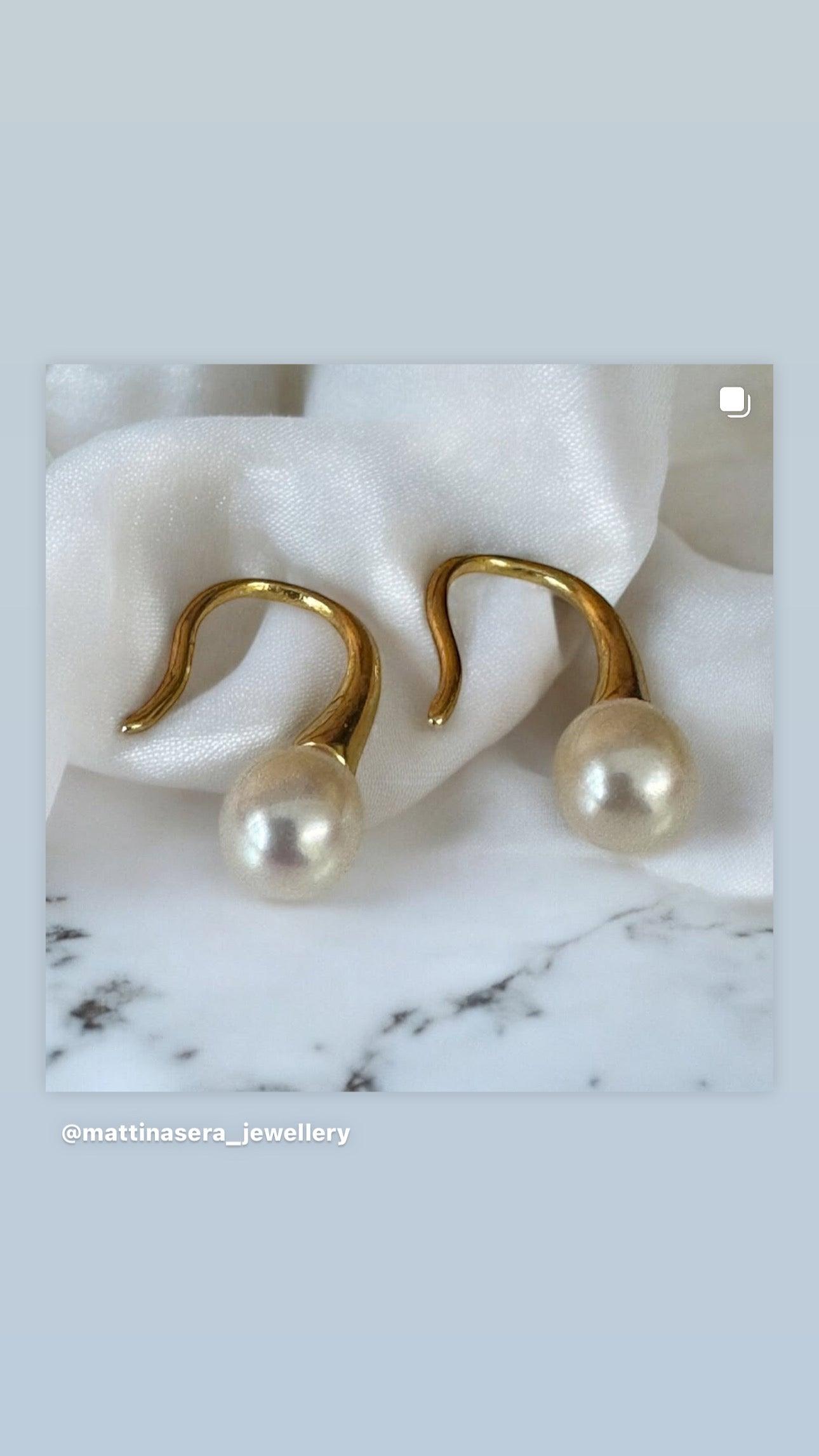 Sterling Silver Freshwater Pearl Bridal Earrings