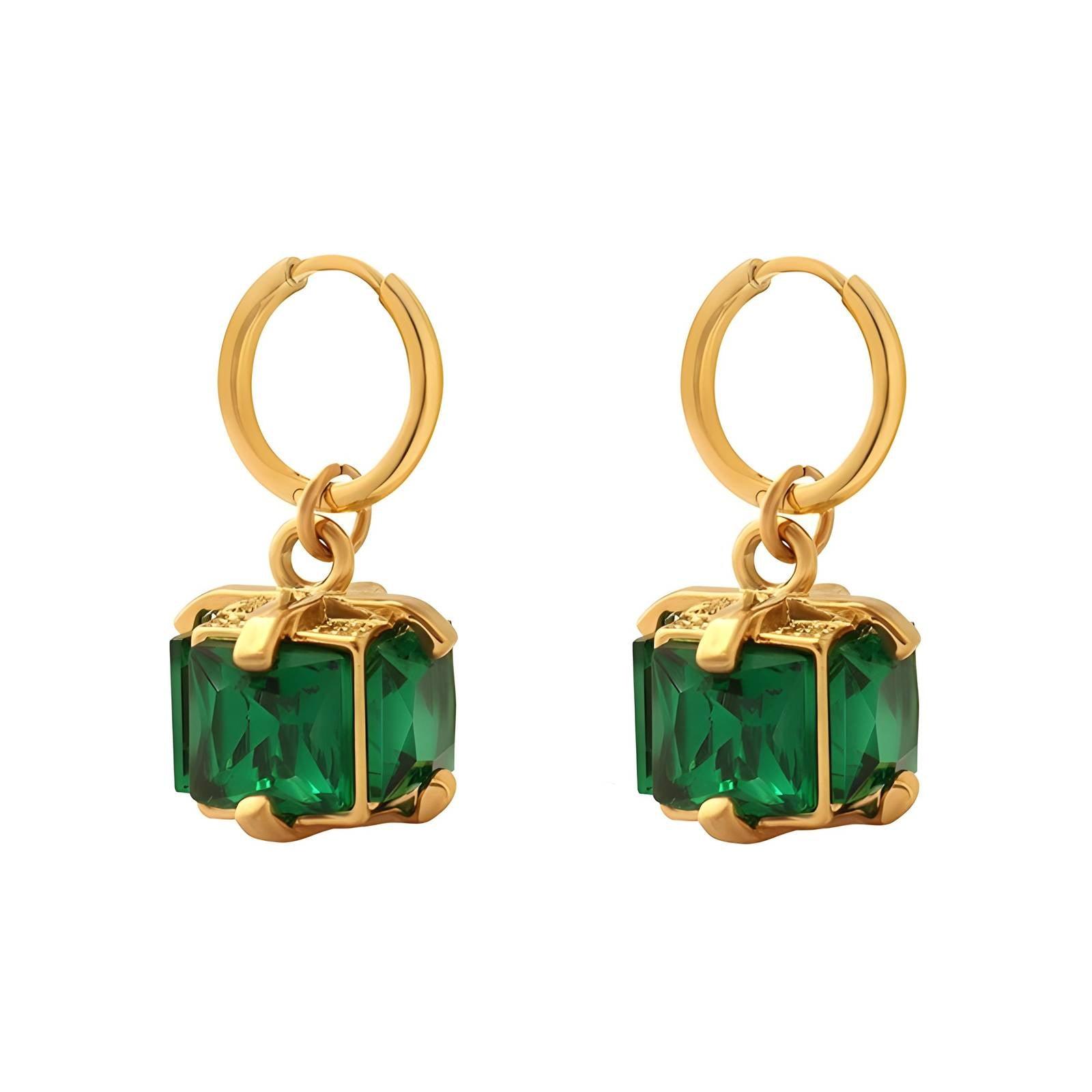 Vivienne Emerald Green Congo Earrings image 1